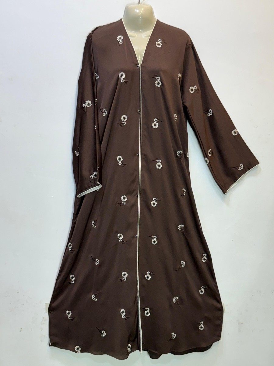 Espresso Embroidered Zoom Gown