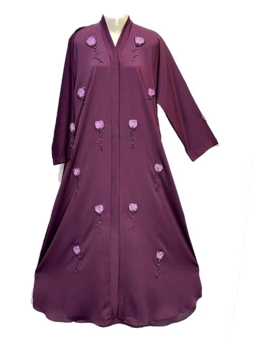 Plum Katdana Zoom Abaya