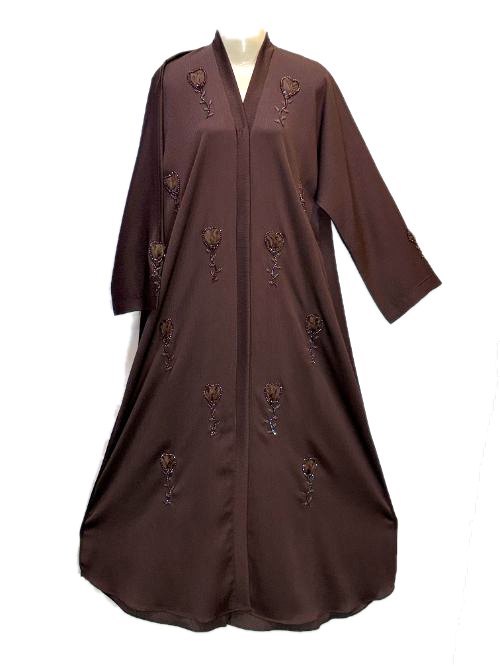 Espresso Katdana Zoom Abaya (ZKG17)