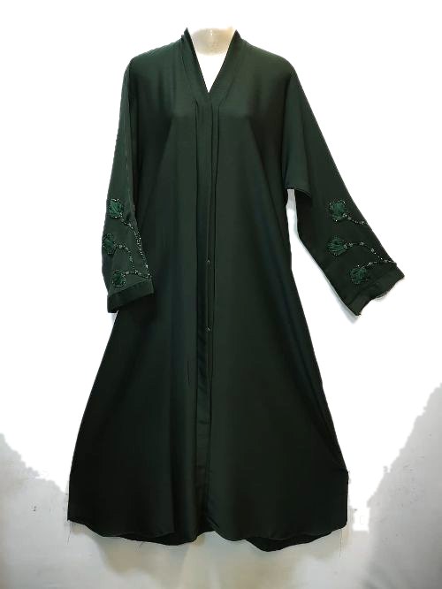 Jet Black Katdana Zoom Abaya (ZKG23)