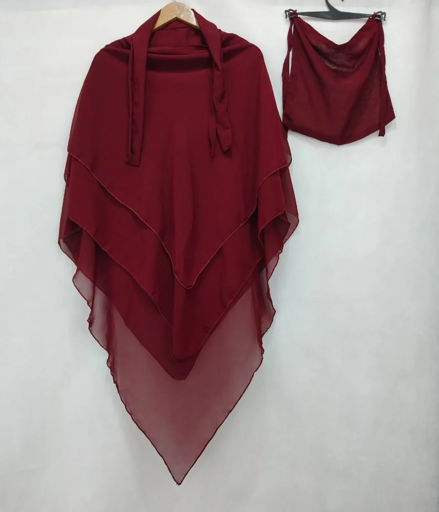 Maroon Khimar Hijab