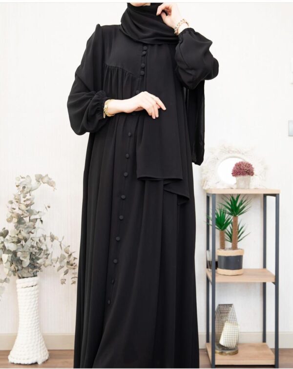 Button Maxi Style Abaya - Image 2