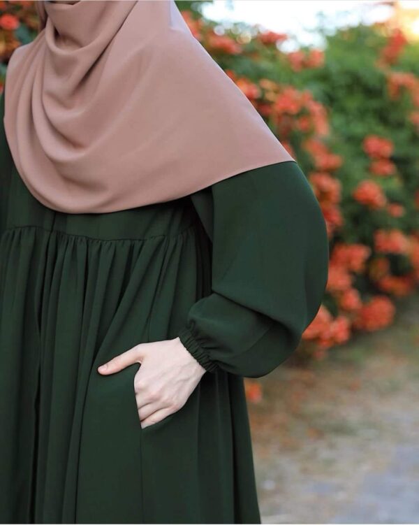 Frill Style Pocket Abaya - Image 2