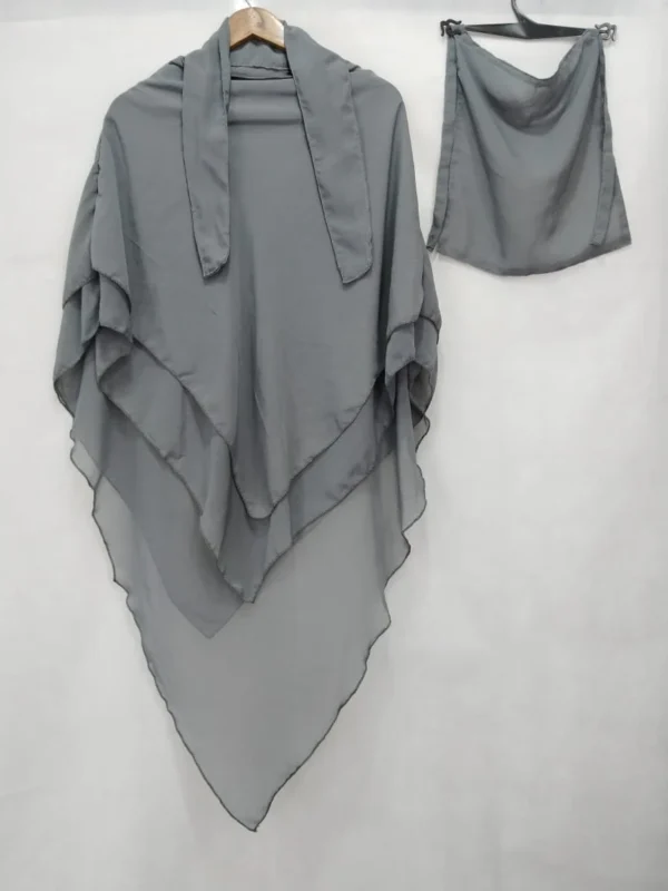 Grey Khimar Hijab